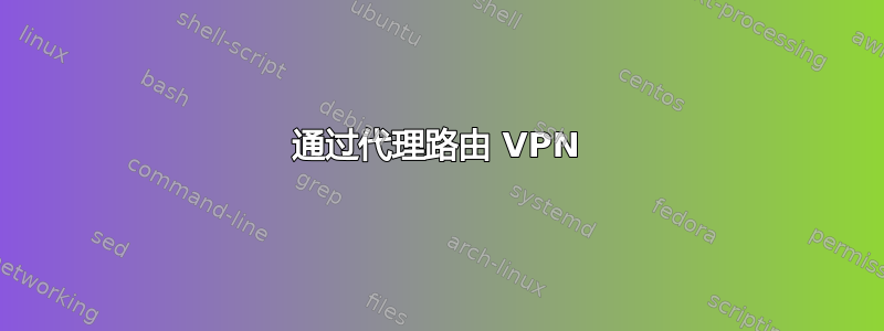 通过代理路由 VPN