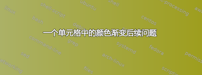 一个单元格中的颜色渐变后续问题