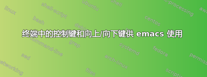 终端中的控制键和向上/向下键供 emacs 使用