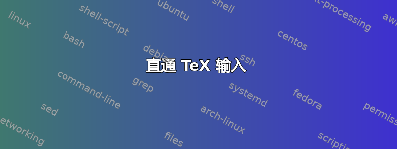 直通 TeX 输入