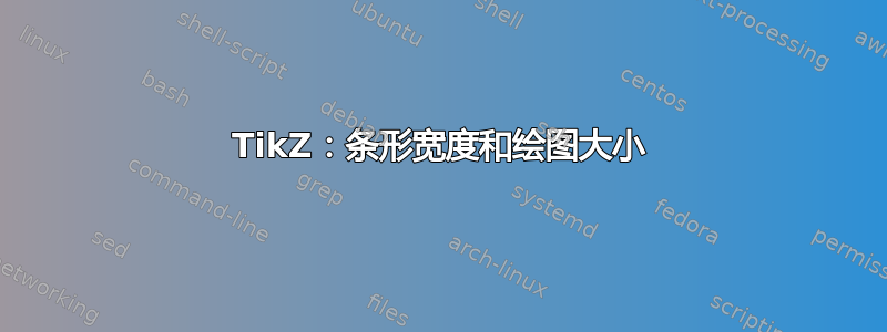 TikZ：条形宽度和绘图大小