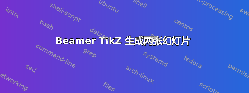 Beamer TikZ 生成两张幻灯片