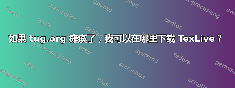 如果 tug.org 瘫痪了，我可以在哪里下载 TexLive？