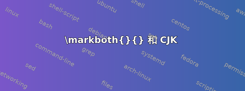 \markboth{}{} 和 CJK