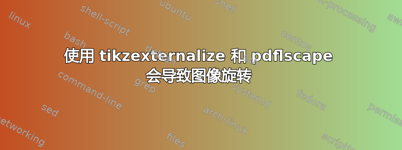 使用 tikzexternalize 和 pdflscape 会导致图像旋转