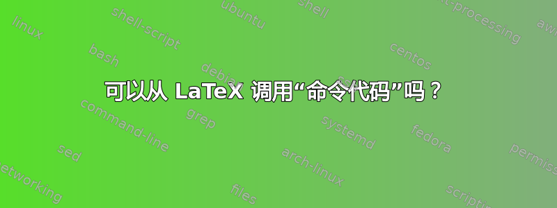 可以从 LaTeX 调用“命令代码”吗？