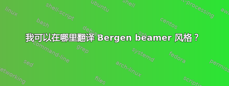 我可以在哪里翻译 Bergen beamer 风格？