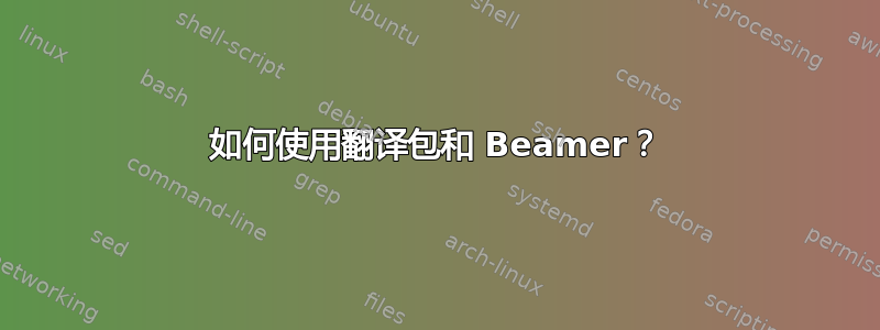 如何使用翻译包和 Beamer？