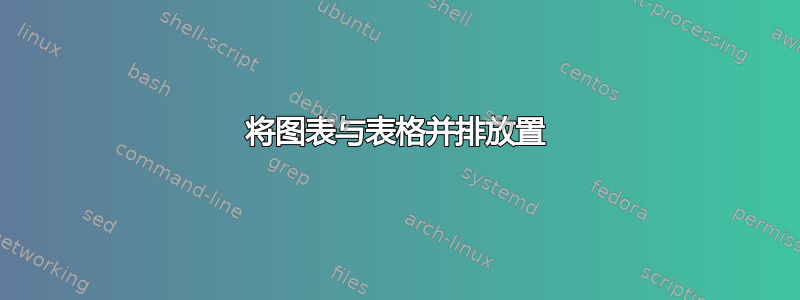 将图表与表格并排放置