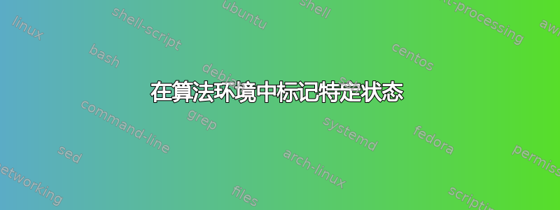 在算法环境中标记特定状态