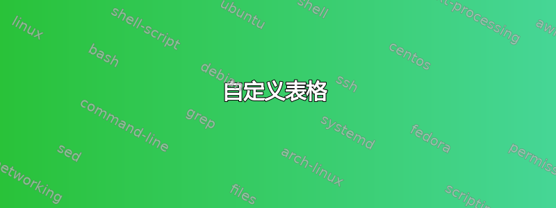 自定义表格