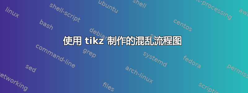 使用 tikz 制作的混乱流程图