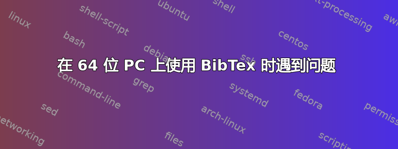 在 64 位 PC 上使用 BibTex 时遇到问题