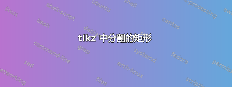 tikz 中分割的矩形