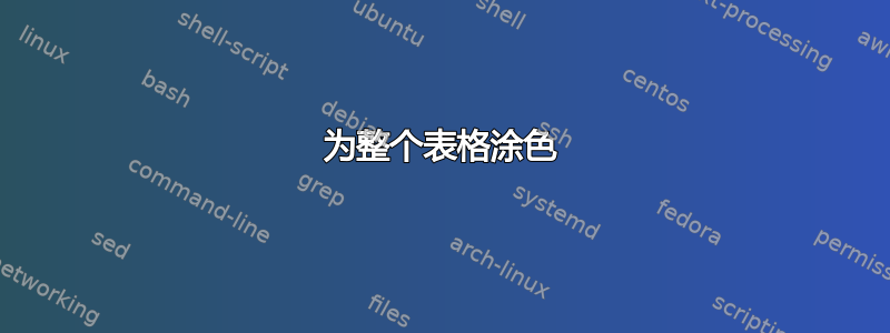 为整个表格涂色