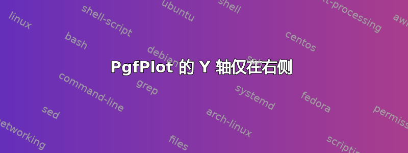 PgfPlot 的 Y 轴仅在右侧