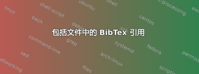 包括文件中的 BibTex 引用