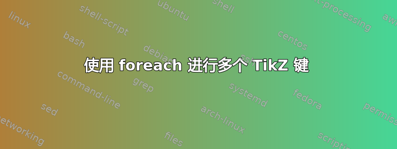 使用 foreach 进行多个 TikZ 键