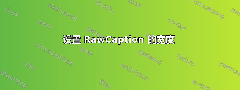 设置 RawCaption 的宽度