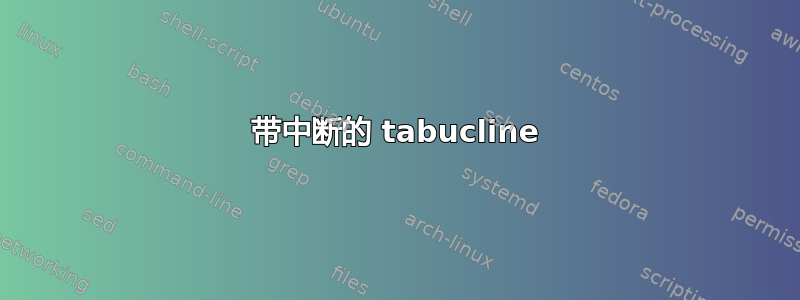 带中断的 tabucline