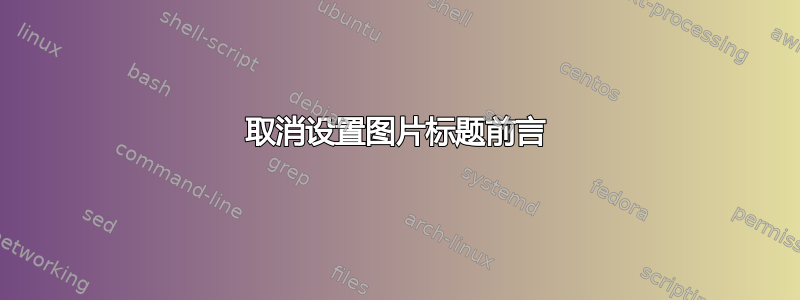 取消设置图片标题前言