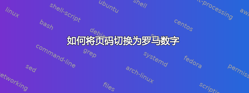 如何将页码切换为罗马数字