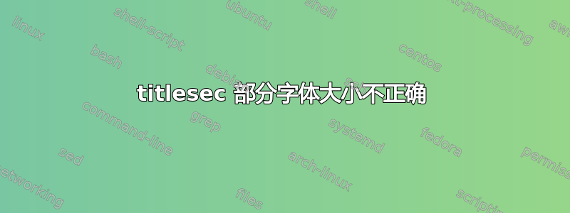 titlesec 部分字体大小不正确