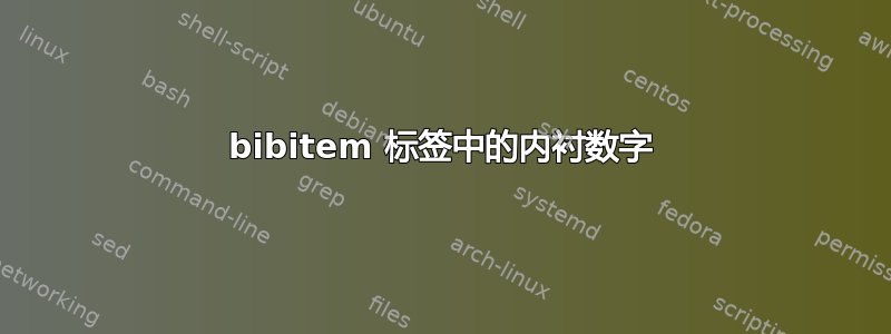 bibitem 标签中的内衬数字