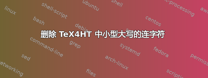 删除 TeX4HT 中小型大写的连字符