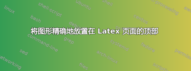 将图形精确地放置在 Latex 页面的顶部