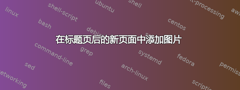 在标题页后的新页面中添加图片