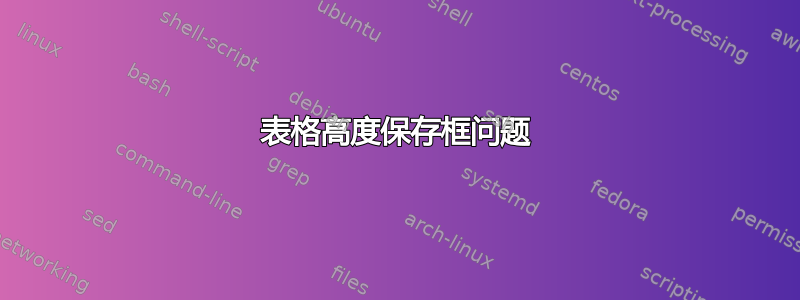 表格高度保存框问题