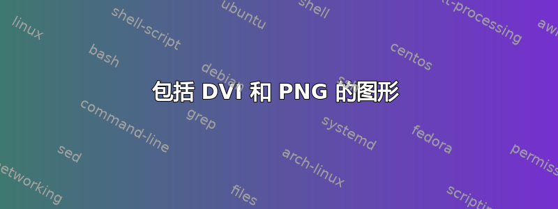 包括 DVI 和 PNG 的图形