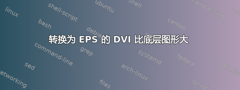 转换为 EPS 的 DVI 比底层图形大