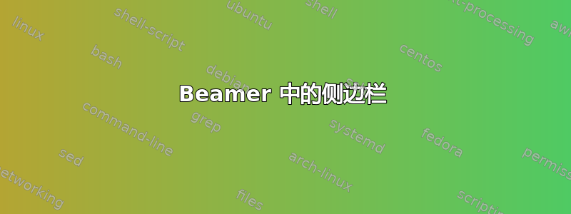 Beamer 中的侧边栏