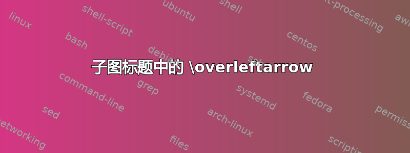 子图标题中的 \overleftarrow