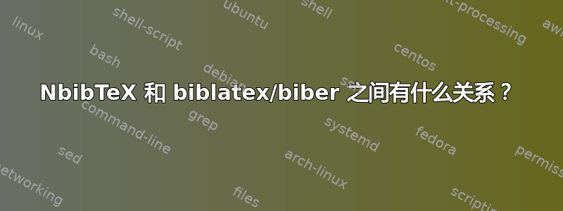 NbibTeX 和 biblatex/biber 之间有什么关系？