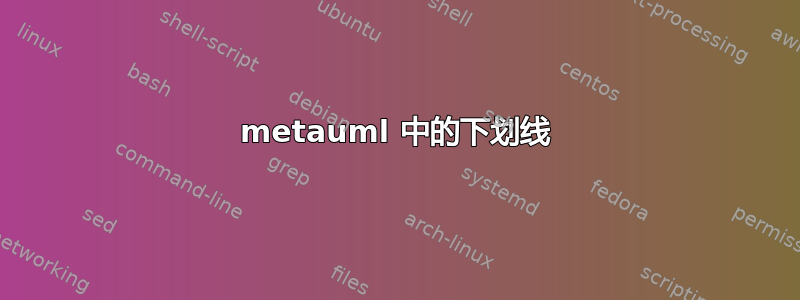 metauml 中的下划线