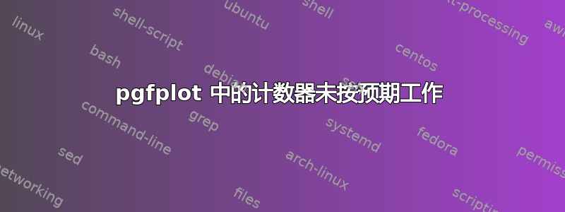 pgfplot 中的计数器未按预期工作