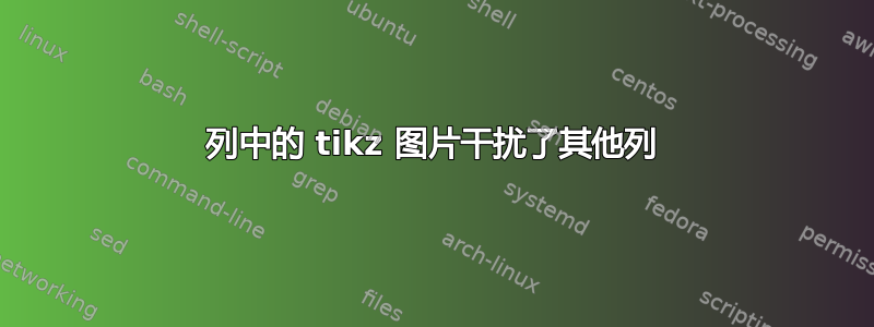 列中的 tikz 图片干扰了其他列