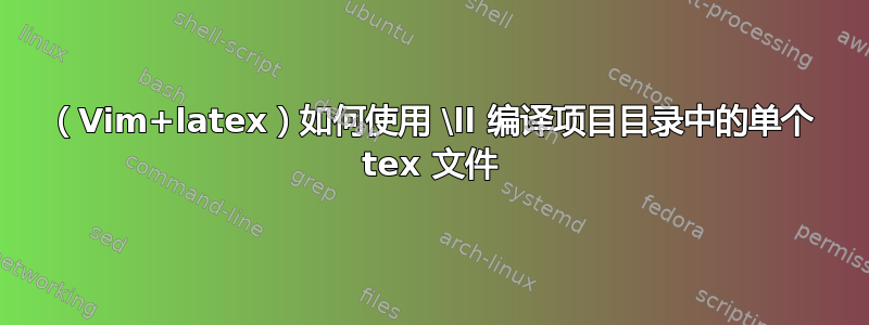 （Vim+latex）如何使用 \ll 编译项目目录中的单个 tex 文件