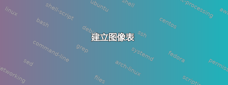 建立图像表