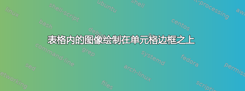 表格内的图像绘制在单元格边框之上