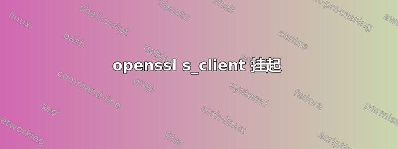 openssl s_client 挂起