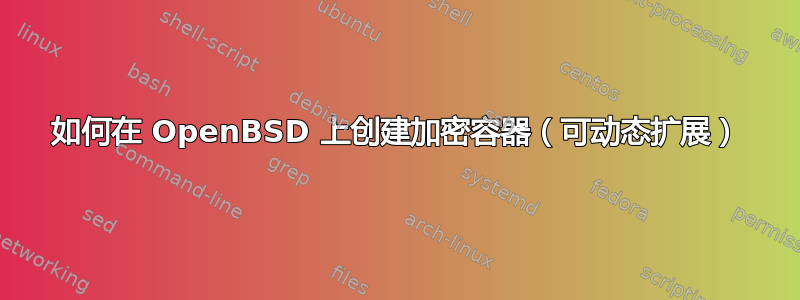 如何在 OpenBSD 上创建加密容器（可动态扩展）