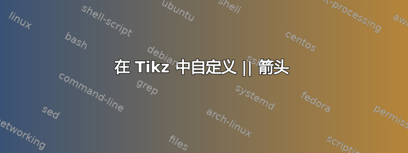 在 Tikz 中自定义 || 箭头