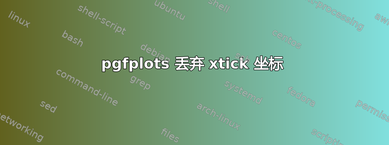 pgfplots 丢弃 xtick 坐标