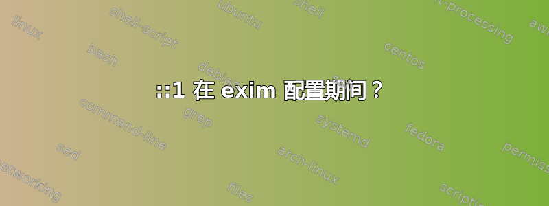 ::1 在 exim 配置期间？