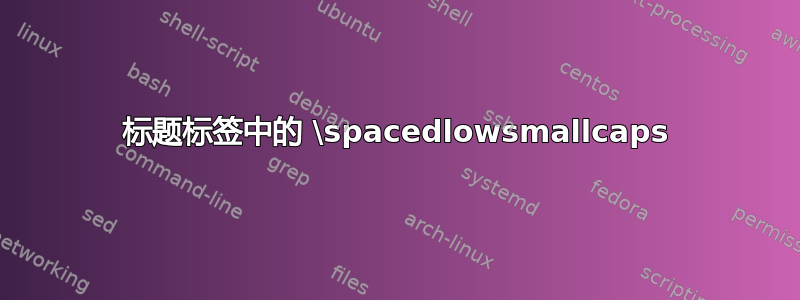 标题标签中的 \spacedlowsmallcaps