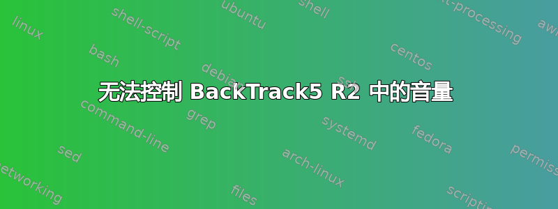 无法控制 BackTrack5 R2 中的音量